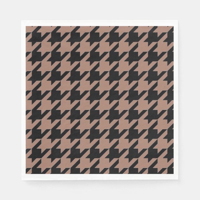 Serviette En Papier Chic brun noir motif (Devant)