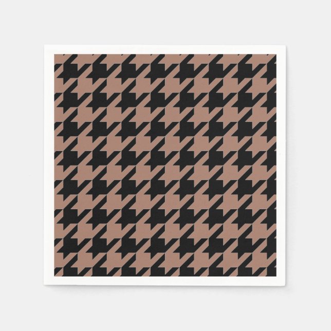 Serviette En Papier Chic brun noir motif (Devant)