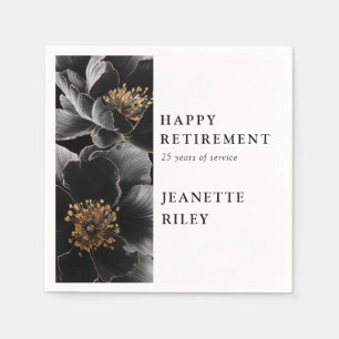 Serviette En Papier Chic Elegant Floral moderne joyeuse retraite