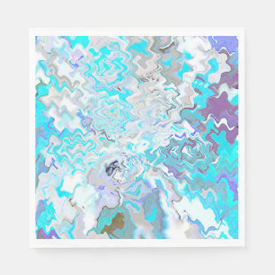 Serviette En Papier Chic moderne Aqua Blue Luncheon Papier serviettes