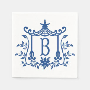 Serviette En Papier Chic Pagode Monogramme B serviettes
