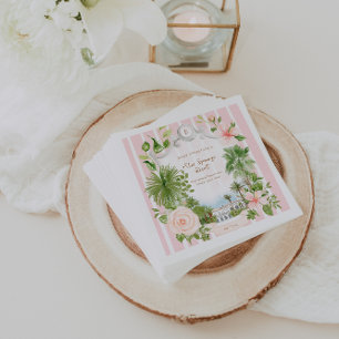 Serviette En Papier Chic Rétro Palm Springs Baby Shower