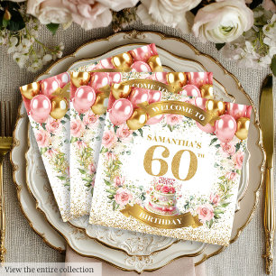 Serviette En Papier Chic serviettes Boho pour 60e anniversaire de fête