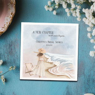 Serviette En Papier Chic 'Un Nouveau Chapitre' Baignade et Vagues Ente