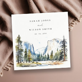 Serviette En Papier Chic Yosemite National Park CA Watercolor Mariage