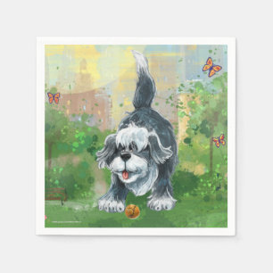 Serviette En Papier Chien à mouton escarpé