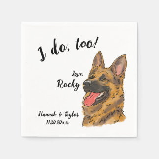 Serviette En Papier Chien allemand Mariage de berger Napkin