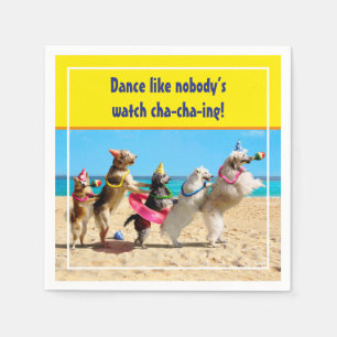 Serviette En Papier Chien Anniversaire Conga Line