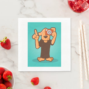 Serviette En Papier Chien Avec Caméra