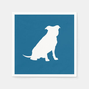 Serviette En Papier Chien Baby shower Pit Pitbull Blue Boy