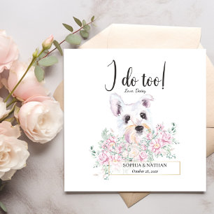 Serviette En Papier Chien blanc Schnauzer Mariage Cocktail  Napkins