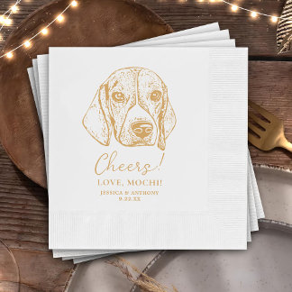 Serviette En Papier Chien Catahoula Cheval Chien Personnalisé Mariage 