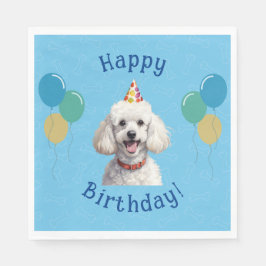 Serviette En Papier Chien Chien Chien Bleu Anniversaire Paw ty