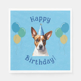 Serviette En Papier Chien Chien Chien Bleu Anniversaire Paw ty