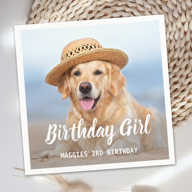 Serviette En Papier Chien Chien Chien Chien Anniversaire Fête Personna (Créateur téléchargé)
