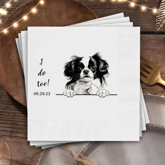 Serviette En Papier Chien Chin Japonais Personnalisé Je fais Aussi