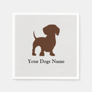 Serviette En Papier Chien Dachshund Napkin