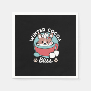 Serviette En Papier Chien dans la Mug Festive pour Vibes de vacances -