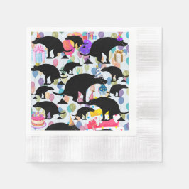 Serviette En Papier Chien de fête d'anniversaire