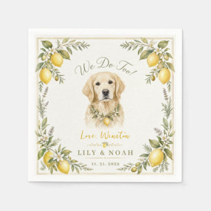 Serviette En Papier Chien de mariage personnalisé Golden Retriever Côt