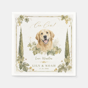 Serviette En Papier Chien de mariage personnalisé Retriever doré Tusca