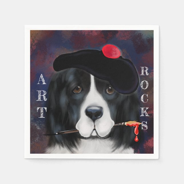 Serviette En Papier Chien de Terre-Neuve (Devant)