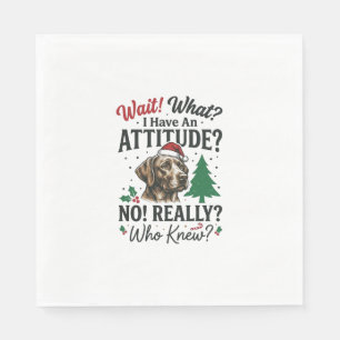 Serviette En Papier Chien drôle attitude Noël vecteur conception_1