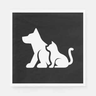 Serviette En Papier Chien et chat
