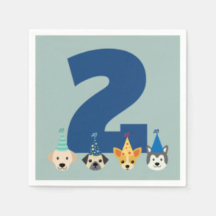 Serviette En Papier Chien et Chiot Anniversaire de fête Napkins