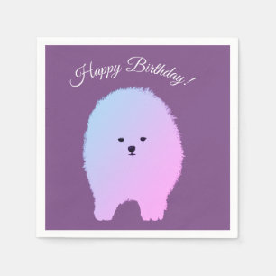Serviette En Papier Chien, joli chien chien Pomeranian, Anniversaire S