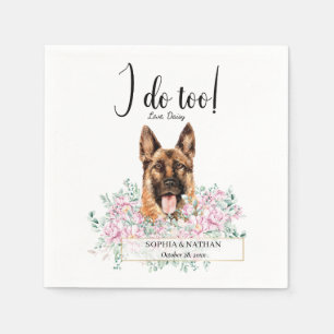 Serviette En Papier Chien Mariage berger allemand Cocktail serviettes