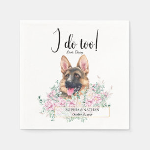 Serviette En Papier Chien Mariage berger allemand Cocktail serviettes