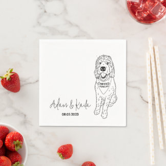 Serviette En Papier Chien Mariage Cocktail Boire serviettes Goldendood