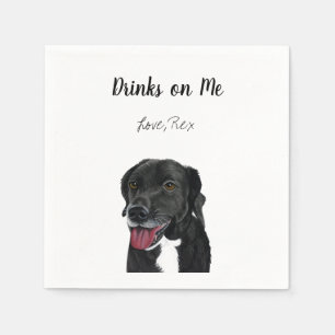 Serviette En Papier Chien Mariage Cocktail serviettes