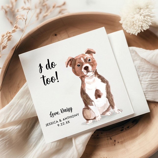 Serviette En Papier Chien Mariage Cocktail serviettes (Créateur téléchargé)