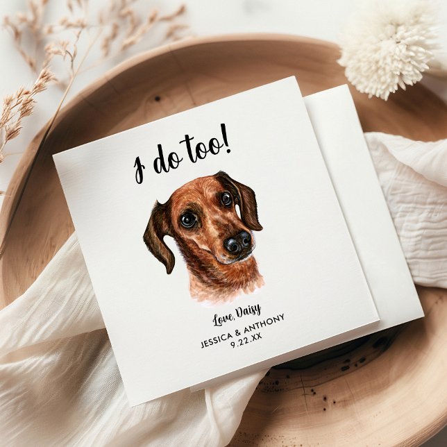 Serviette En Papier Chien Mariage Cocktail serviettes (Créateur téléchargé)