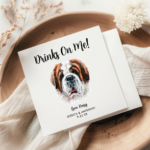 Serviette En Papier Chien Mariage Cocktail serviettes