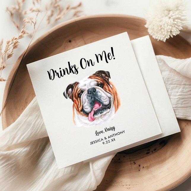 Serviette En Papier Chien Mariage Cocktail serviettes (Créateur téléchargé)