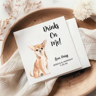 Serviette En Papier Chien Mariage Cocktail serviettes