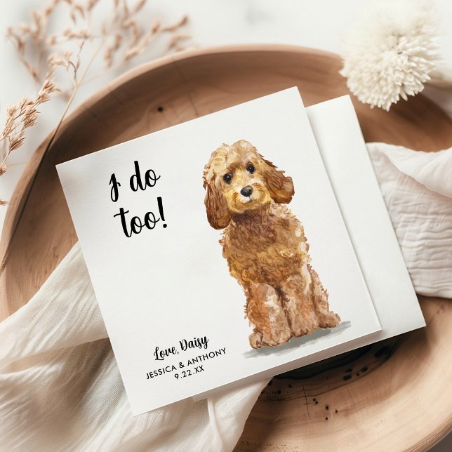 Serviette En Papier Chien Mariage Cocktail serviettes (Créateur téléchargé)
