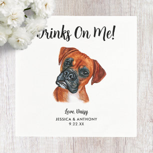 Serviette En Papier Chien Mariage Cocktail serviettes