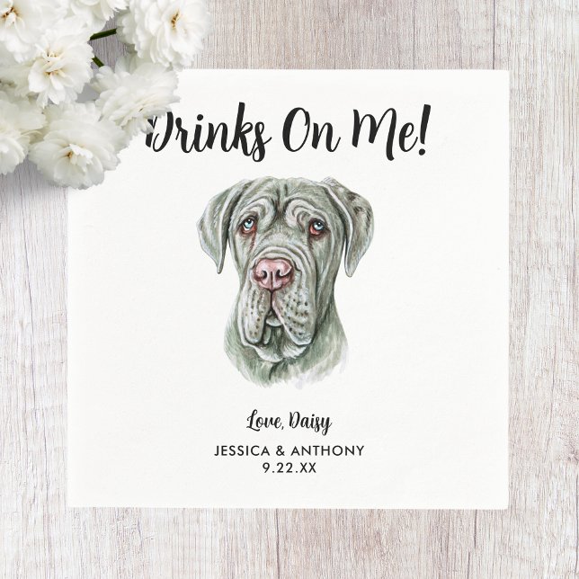 Serviette En Papier Chien Mariage Cocktail serviettes (Créateur téléchargé)