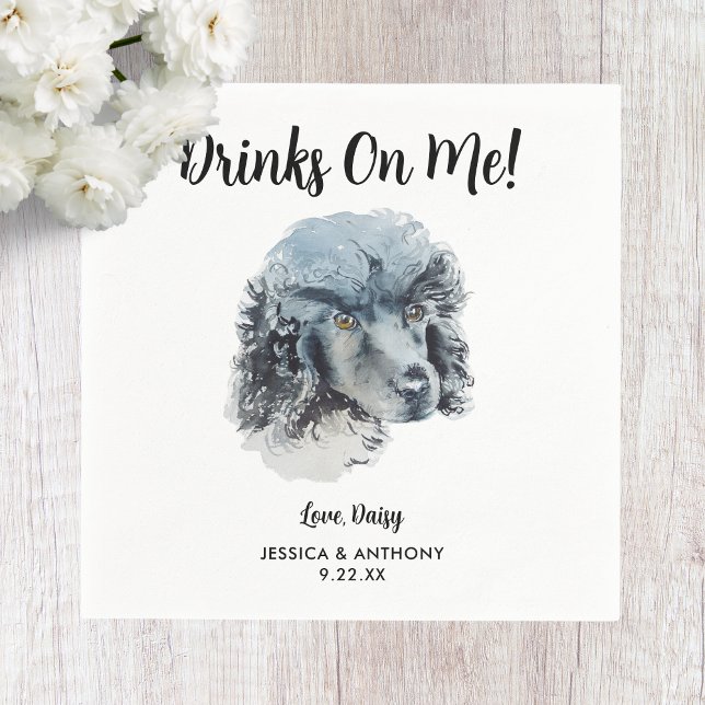 Serviette En Papier Chien Mariage Cocktail serviettes (Créateur téléchargé)