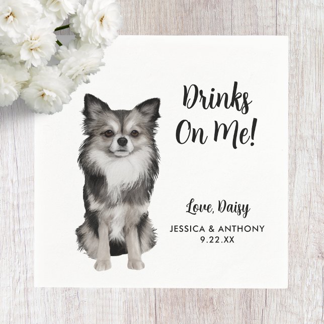 Serviette En Papier Chien Mariage Cocktail serviettes (Créateur téléchargé)