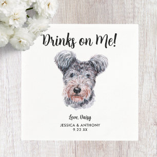Serviette En Papier Chien Mariage Cocktail serviettes