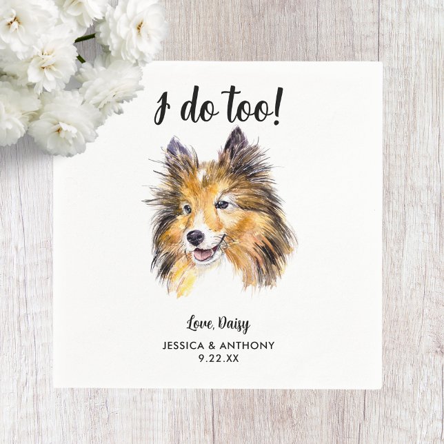 Serviette En Papier Chien Mariage Cocktail serviettes (Créateur téléchargé)
