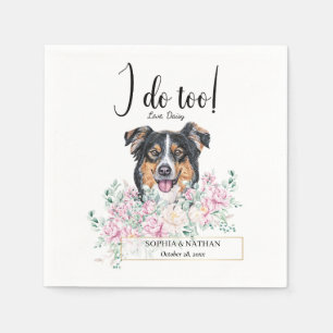 Serviette En Papier Chien Mariage de berger anglais Cocktail Napkins
