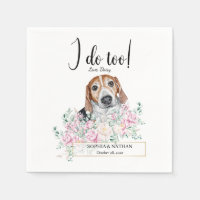 Chien Mariage estonien Hound Cocktail Serviettes