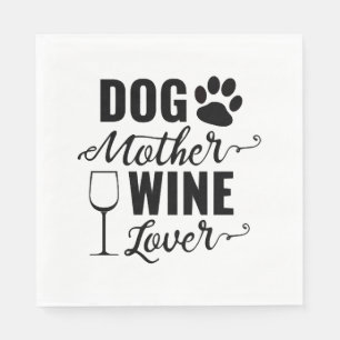 Serviette En Papier Chien Mère Vin Amateur Chien