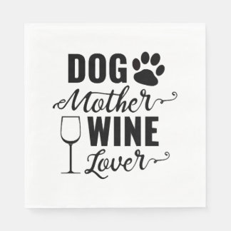 Serviette En Papier Chien Mère Vin Amateur Chien